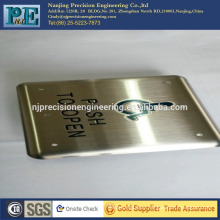 Präzisions-CNC-Bearbeitung Tür Logo-Platte, Logo-Platte für Fabrik und Maschine
